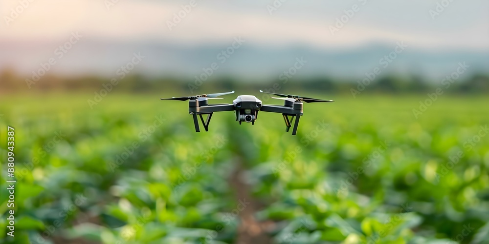 Agricultural drones use advanced technology to gather data and monitor crop health. Concept Agricultural Drones, Technology, Crop Monitoring, Data Collection, Farming Ads Agricultural drones use advanced technology to gather data and monitor crop health. Concept Agricultural Drones, Technology, Crop Monitoring, Data Collection, Farming Ads