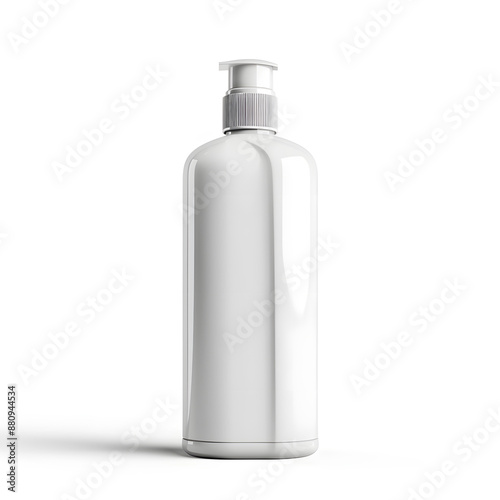 White Body wash, soap, lotion bottle 750ml mock up isolated on white background