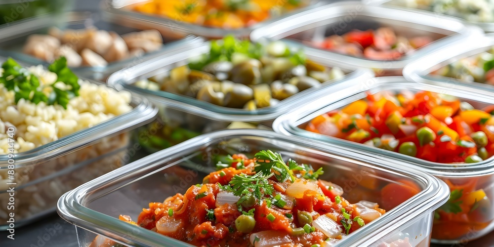 Batch Cooking Meal Prep Save Time by Cooking in Bulk. Concept Budget-friendly meals, Healthy recipes, Time-saving tips, Meal planning strategies Batch Cooking Meal Prep Save Time by Cooking in Bulk. Concept Budget-friendly meals, Healthy recipes, Time-saving tips, Meal planning strategies
