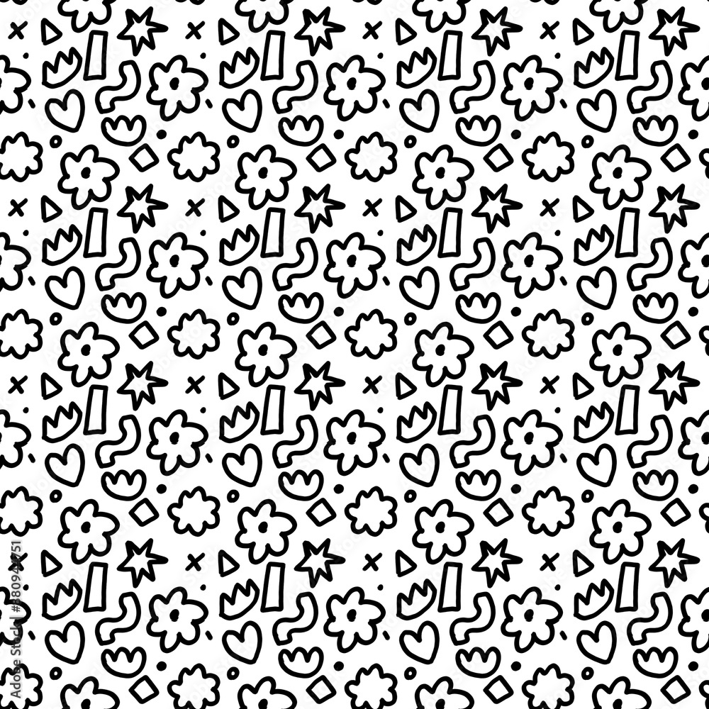 seamless pattern with white flowers seamless pattern with white flowers