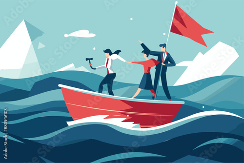 Teamwork Triumphs: Business Leaders Navigate Choppy Waters with Strategic Vision and Determination