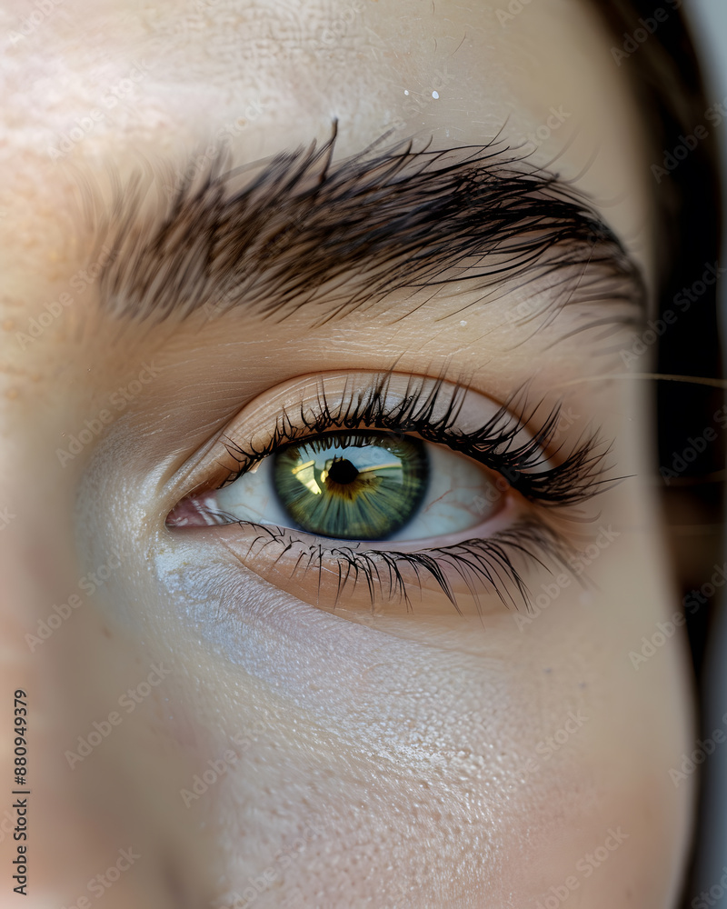 Close up photo of woman's eye with long lashes Close up photo of woman's eye with long lashes