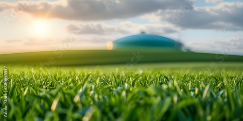 Sustainable Energy Generation German Biogas Plant Utilizes Anaerobic Digestion. Concept Renewable Energy, Biogas Production, Anaerobic Digestion, Sustainable Practices, German Energy Industry photo