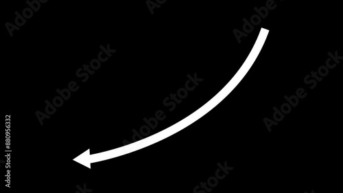 Wallpaper Mural A White arrow curving upwards animation on a black background. Torontodigital.ca
