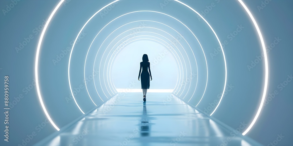 custom made wallpaper toronto digital"Virtual Fashion Showcase Futuristic Attire and Illuminated Catwalk in the Metaverse". Concept Virtual Fashion, Futuristic Attire, Illuminated Catwalk, Metaverse