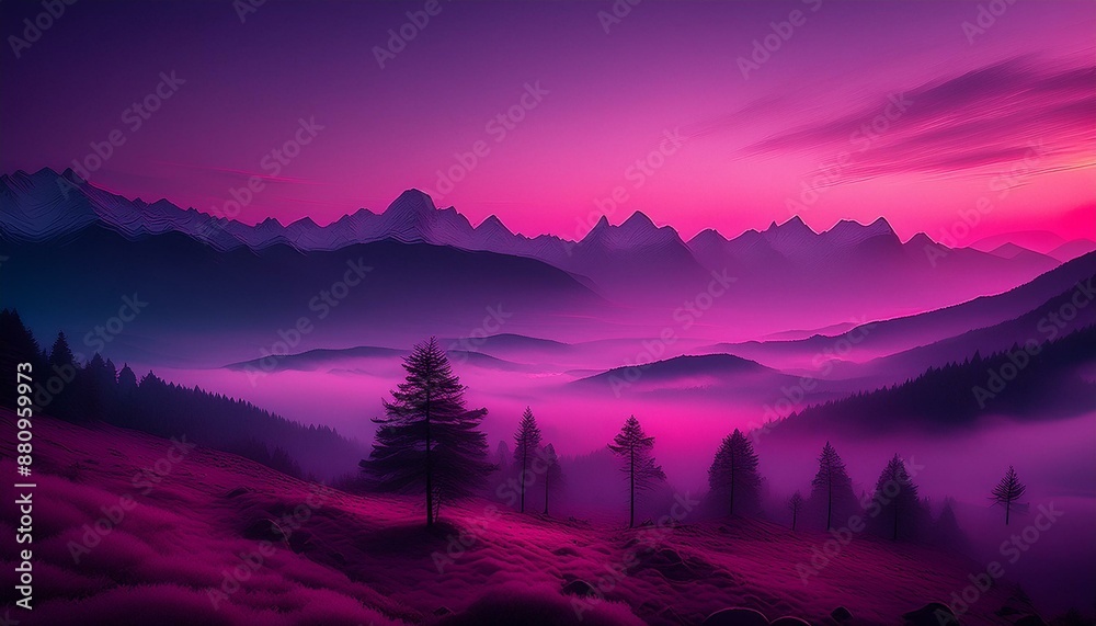 Obraz premium sunset in the mountains