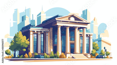 Bank building. Government house financial office 