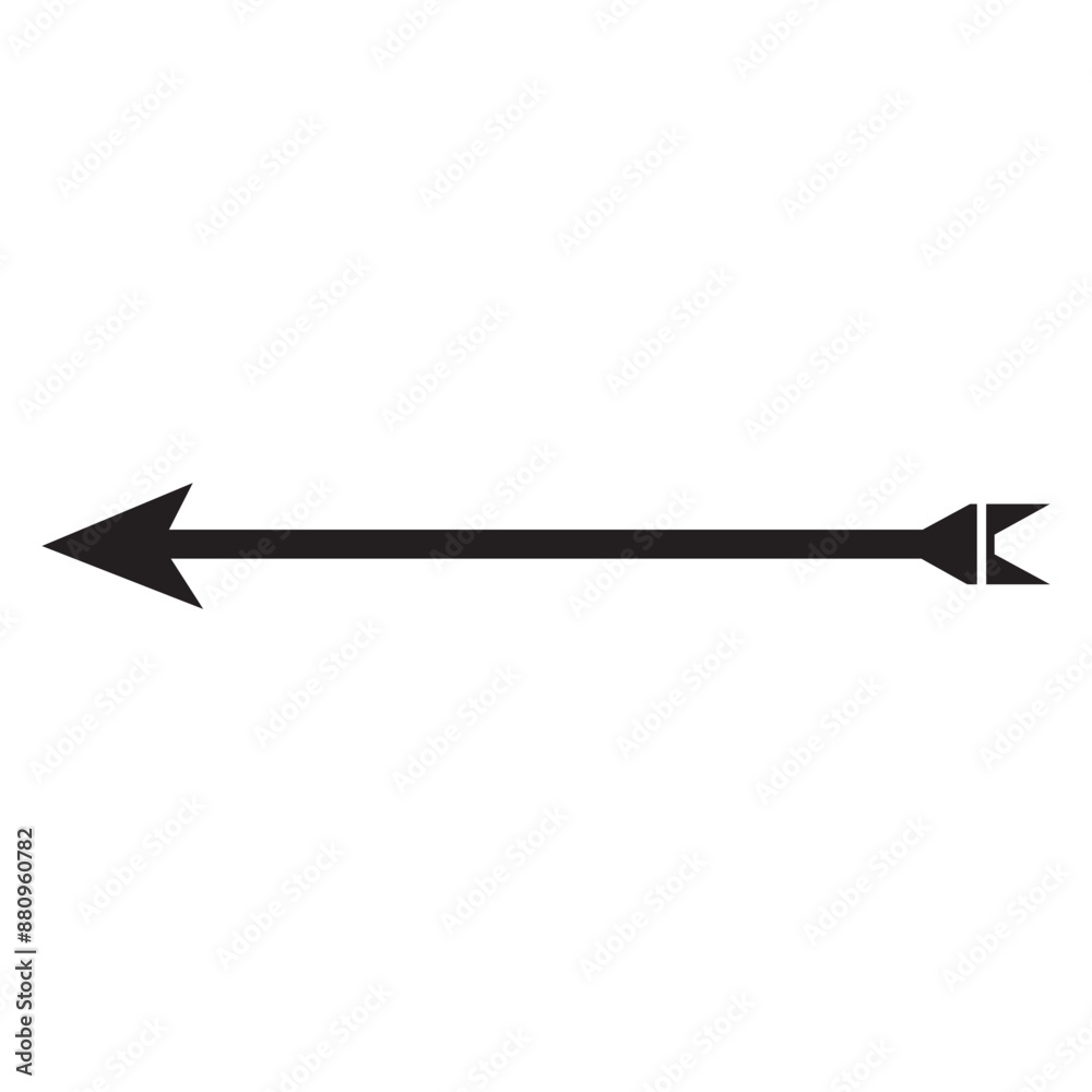 Silhouette of a bow arrow icon. Simple straight arrow isolated on a white background. EPS 10/AI Silhouette of a bow arrow icon. Simple straight arrow isolated on a white background. EPS 10/AI
