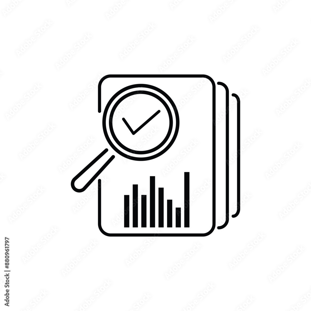 review icon like thin line loupe on paper. concept of market data statistics research or business forecast. flat stroke seek logotype graphic lineart black design art isolated on white background review icon like thin line loupe on paper. concept of market data statistics research or business forecast. flat stroke seek logotype graphic lineart black design art isolated on white background