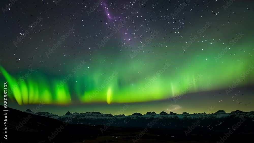 The eerie and enchanting glow of the Aurora Borealis transforming the sky into a dreamlike wonderland.