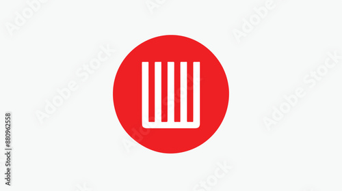 Barcode thin line icon for web and mobile minimalistic