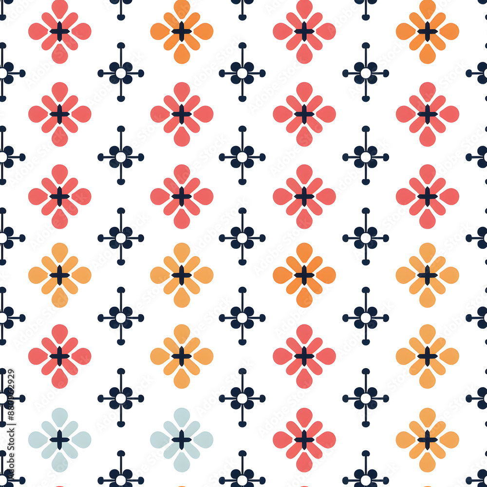 Seamless pattern of simple small geometry motif Seamless pattern of simple small geometry motif