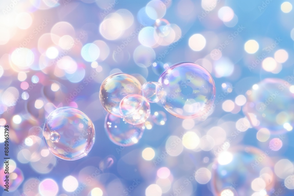 Magical soap bubbles floating in a dreamy and colorful background, creating a whimsical, ethereal ambiance with soft pastel light and bokeh effects. Magical soap bubbles floating in a dreamy and colorful background, creating a whimsical, ethereal ambiance with soft pastel light and bokeh effects.