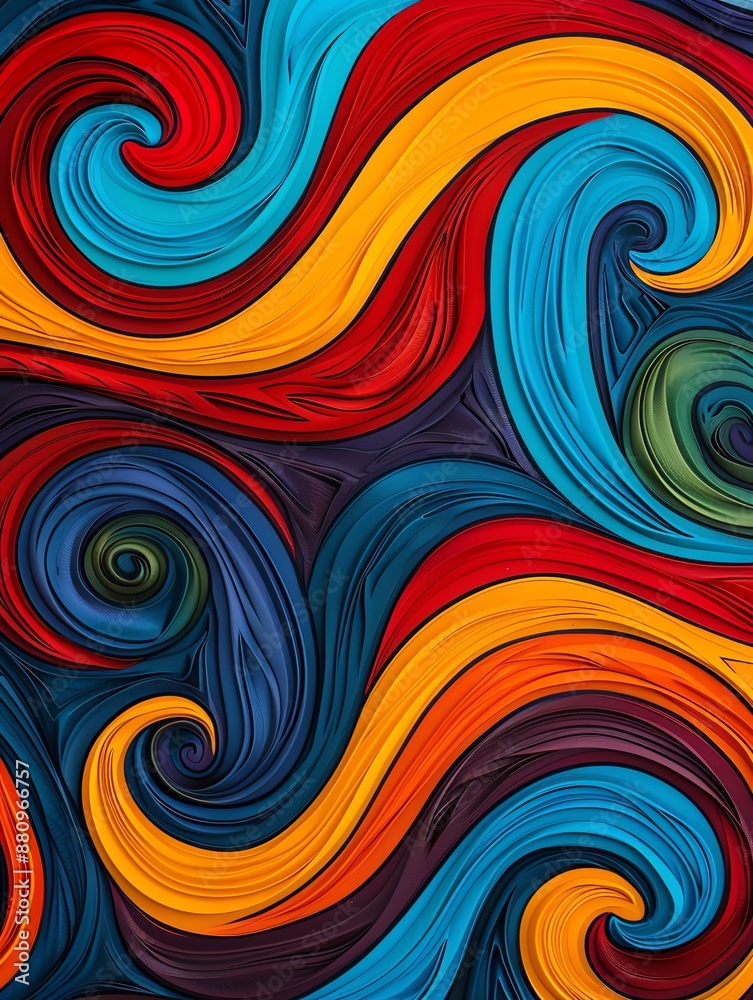 Abstract colorful swirls and waves pattern background Abstract colorful swirls and waves pattern background