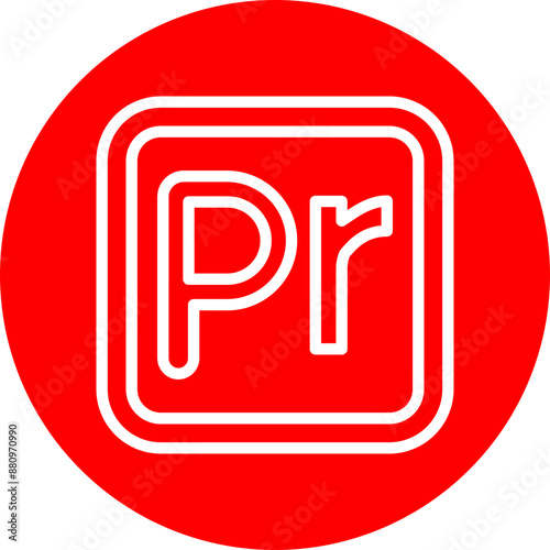 Premiere Vector Line White Circle Red