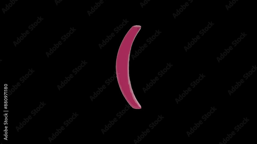 strawberry jelly alphabet, parentheses left sign on the transparent background strawberry jelly alphabet, parentheses left sign on the transparent background