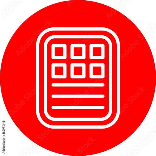 Storyboard Vector Line White Circle Red