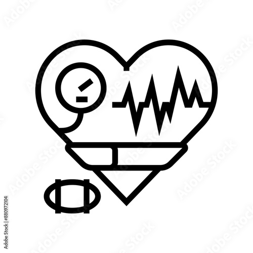 hypertension obesity overweight line icon vector. hypertension obesity overweight sign. isolated contour symbol black illustration