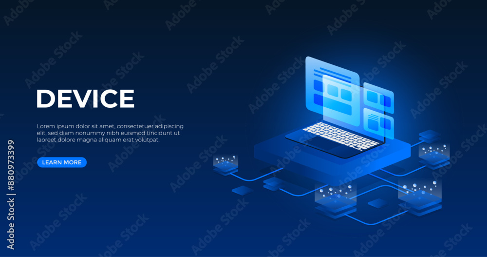 Laptop device connectivity isometric vector illustration. concept of connectivity and interaction between devices in the digital ecosystem. Suitable for use on websites, banners, and landing pages Laptop device connectivity isometric vector illustration. concept of connectivity and interaction between devices in the digital ecosystem. Suitable for use on websites, banners, and landing pages