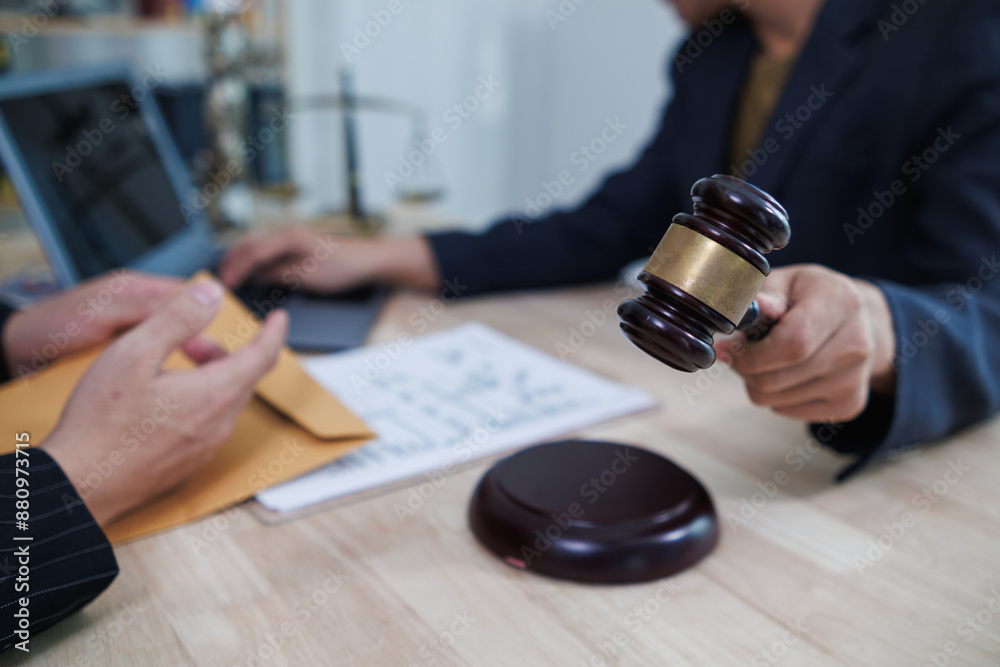 client meets with a lawyer within the legal counsel office to request advice about law and lawsuit that will be filed in order to obtain an advantageous outcome in lawsuit. legal counsel concept client meets with a lawyer within the legal counsel office to request advice about law and lawsuit that will be filed in order to obtain an advantageous outcome in lawsuit. legal counsel concept