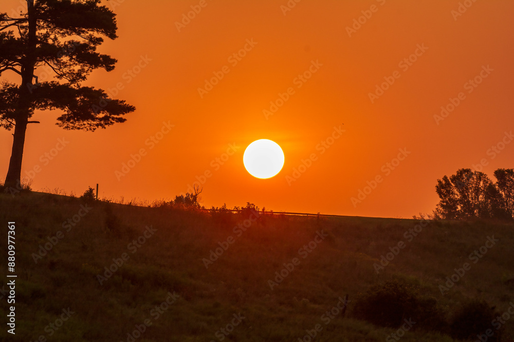 Sunrise over a hill Sunrise over a hill