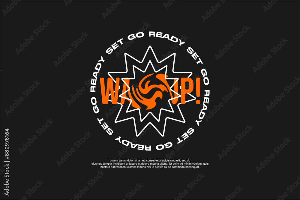 Fototapeta premium streetwear urban fashion template for printing 