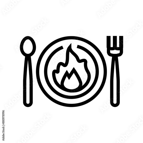 caloric deficit obesity overweight line icon vector. caloric deficit obesity overweight sign. isolated contour symbol black illustration