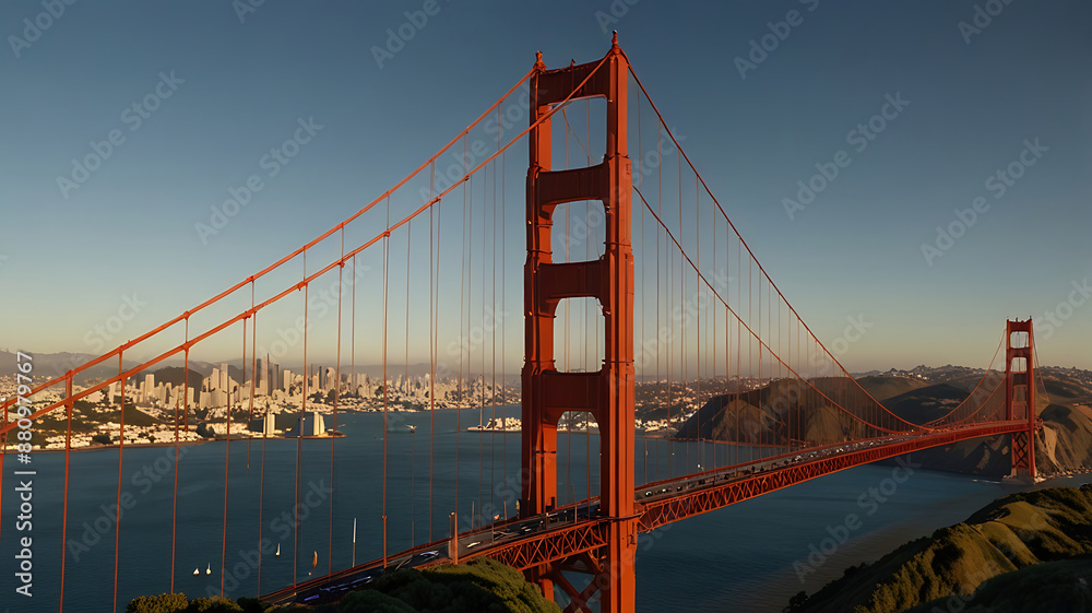 Obraz premium Golden Gate, San Francisco, California, USA, photography 8k full ultra hd new image photo picture download