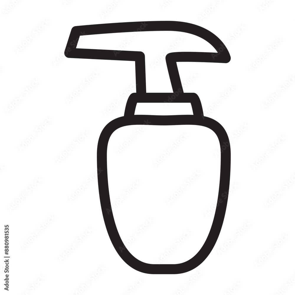 Shampoo bottle.Cosmetic lotion.Soap dispenser.Pump dispenser.Cosmetic packaging with pump.Isolated on white background.Outline vector illustration. Shampoo bottle.Cosmetic lotion.Soap dispenser.Pump dispenser.Cosmetic packaging with pump.Isolated on white background.Outline vector illustration.