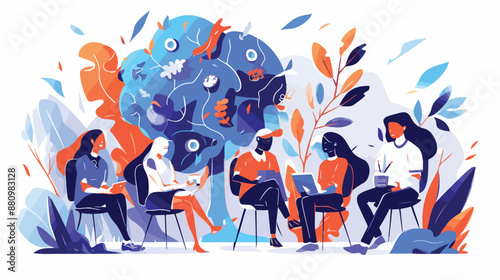 Brainstorm concept vector illustration. flat vector 