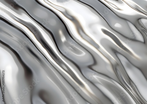 background smooth shiny silver metal texture on liquid metal concept

