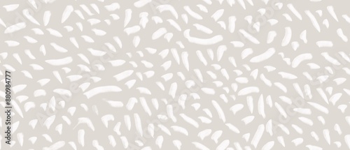 Seamless abstract textured pattern. Simple background beige, white texture. Digital brush strokes, stains. Designed for textile fabrics, wrapping paper, background, wallpaper, cover. © Noosya