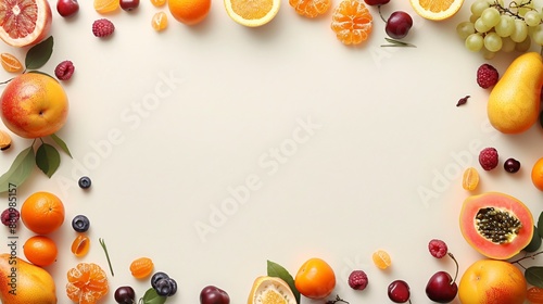 Sweet citrus fruits on a vibrant background. A tasty and exotic diet option.