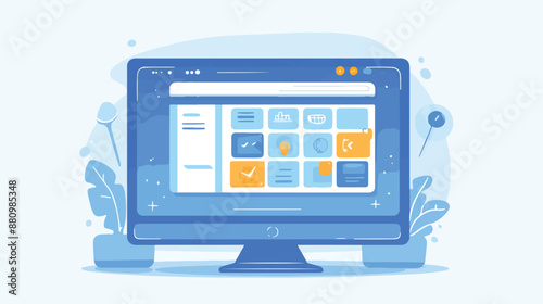 Browser window with share symbol vector sketch icon 