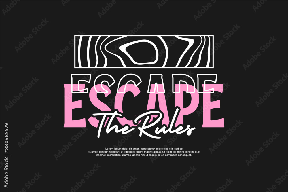 Naklejka premium streetwear urban fashion template for printing