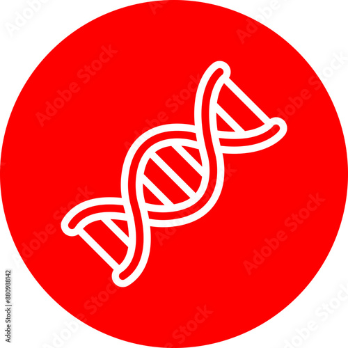 DNA Vector Line White Circle Red