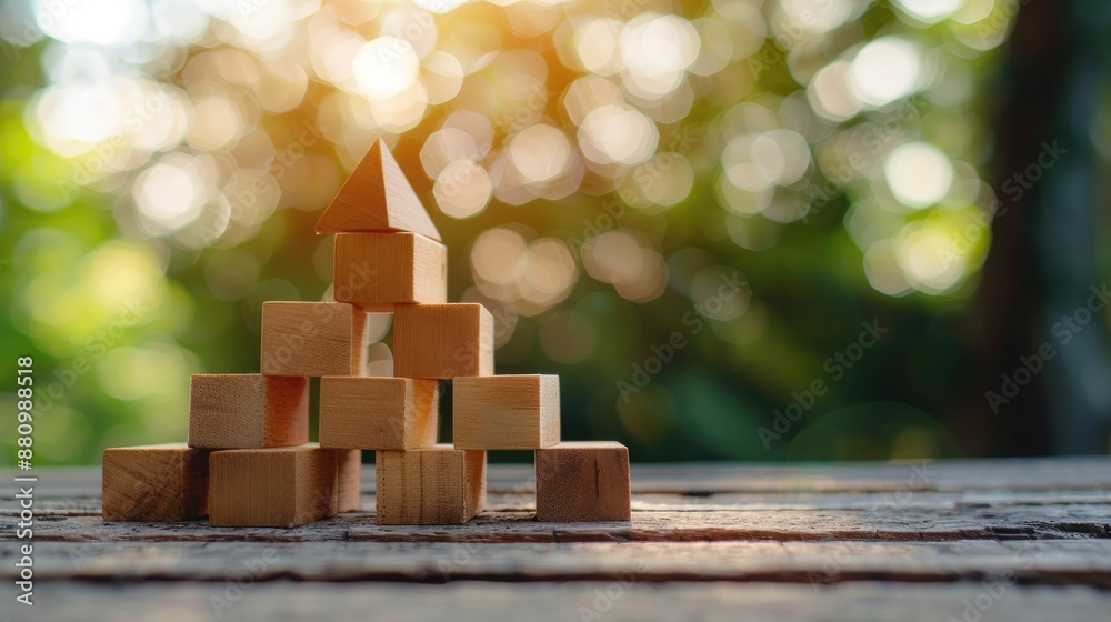 Graduation and education skills lead to success Symbolic wooden cubes depict education with creativity Graduation and education skills lead to success Symbolic wooden cubes depict education with creativity