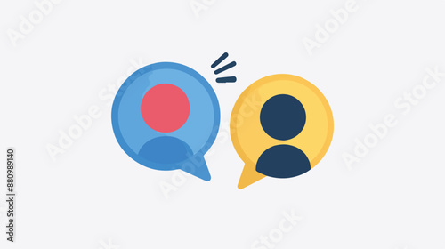 Business discussion icon thin line for web and mobile