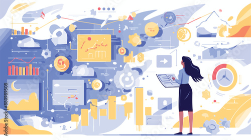Business Intelligence abstract concept vector illustrator