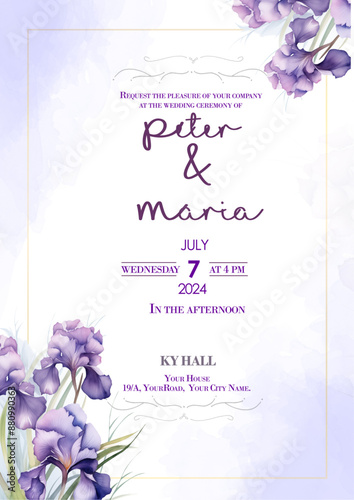 Wedding and Invitation Card Decent colors editable texts  .ai