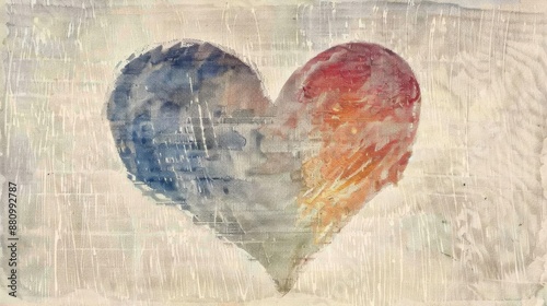 A heartshaped cutout featuring the rainbow colors of the LGBTQ pride flag