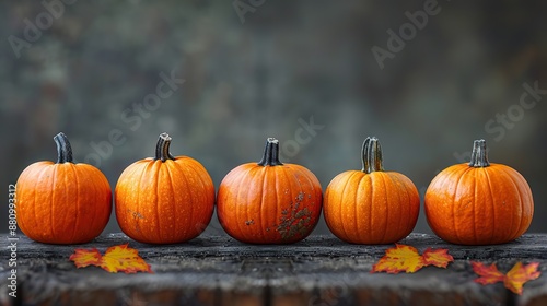 pumpkins in a row