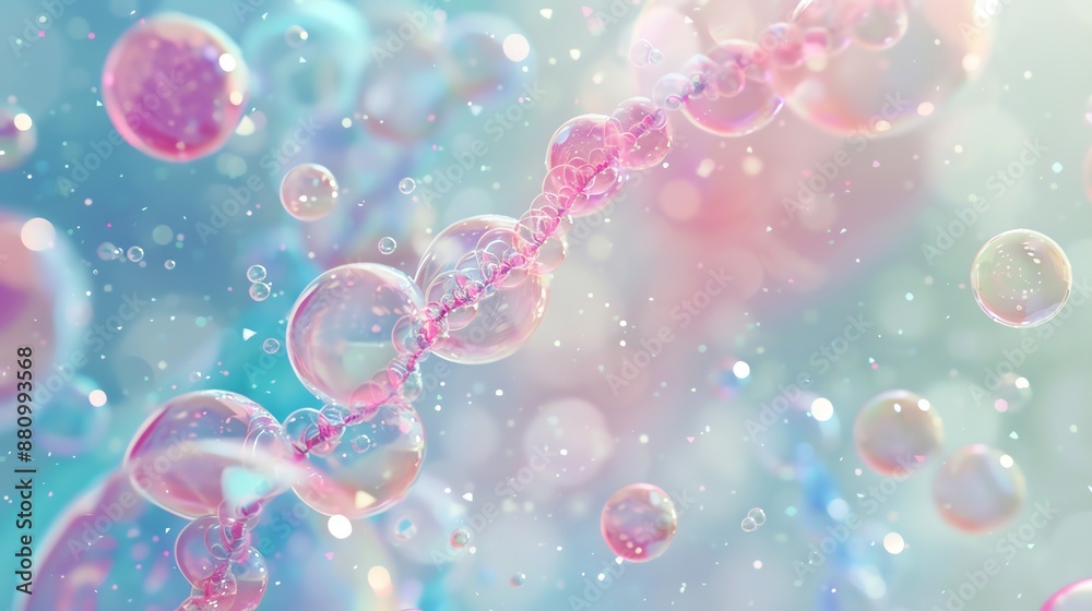 Soft bubbles floating with blur background Soft bubbles floating with blur background
