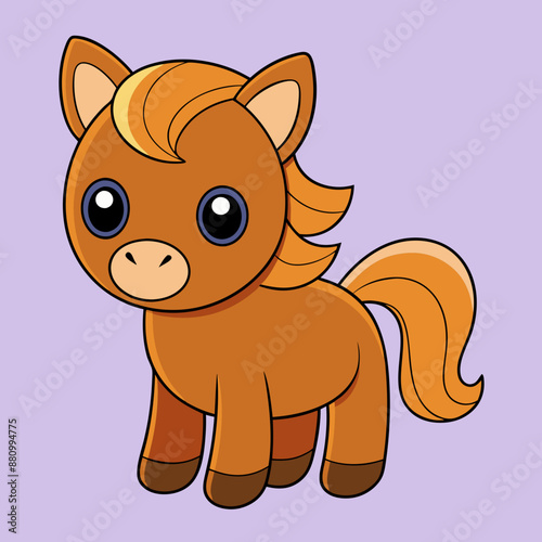 Cute Horse Vector Illustration: Cartoon, Clipart, and Line Art Design