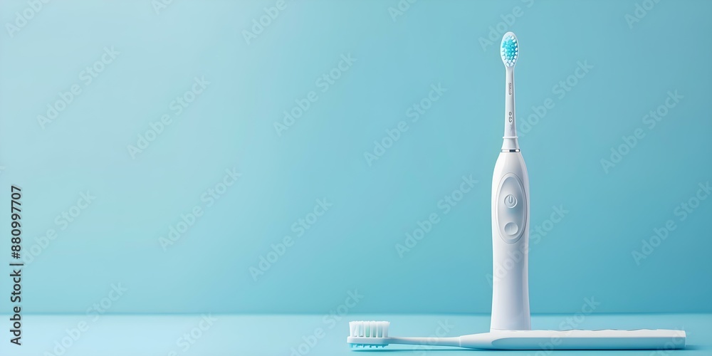 Innovative electric toothbrush with AI for advanced dental hygiene and cleanliness. Concept Smart Toothbrush, AI Technology, Dental Hygiene, Innovative Design, Advanced Cleanliness Innovative electric toothbrush with AI for advanced dental hygiene and cleanliness. Concept Smart Toothbrush, AI Technology, Dental Hygiene, Innovative Design, Advanced Cleanliness