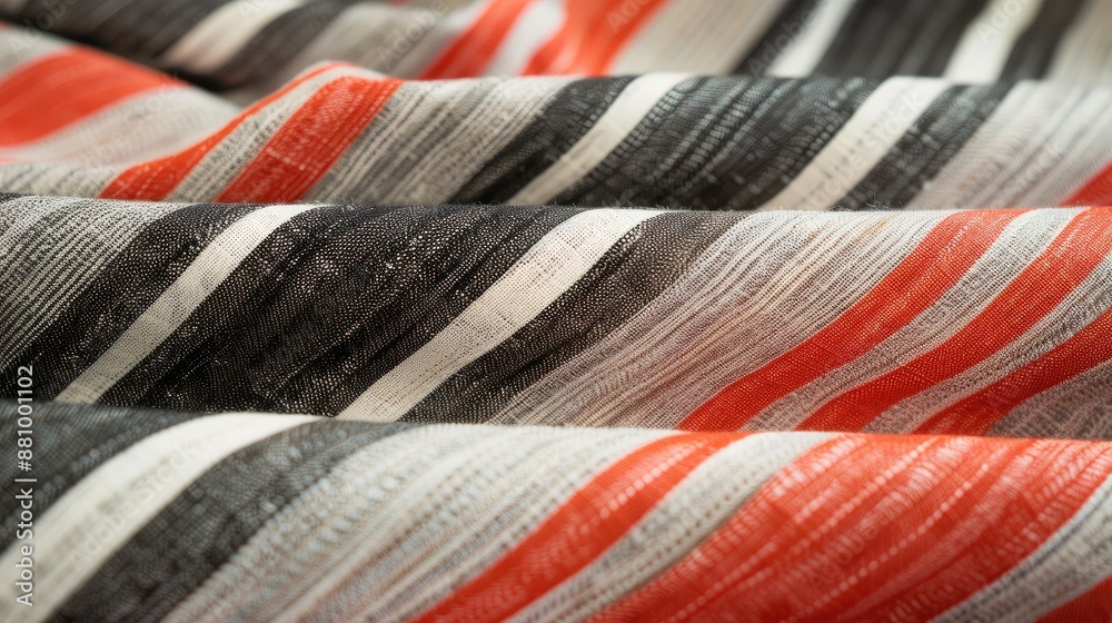 Linen and cotton fabric with striped pattern for various purposes Linen and cotton fabric with striped pattern for various purposes