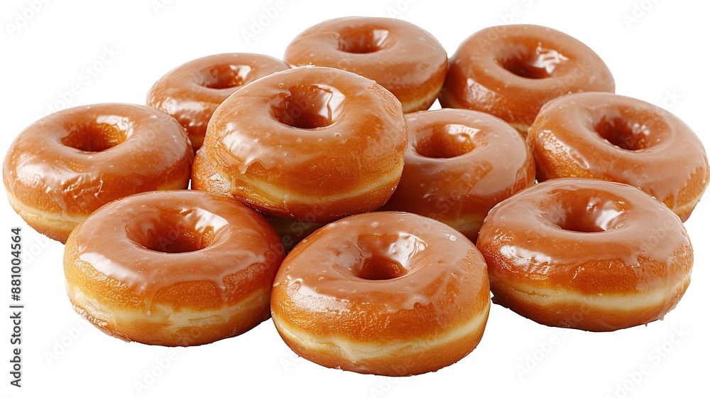 A Pile of Delicious Glazed Donuts A Pile of Delicious Glazed Donuts