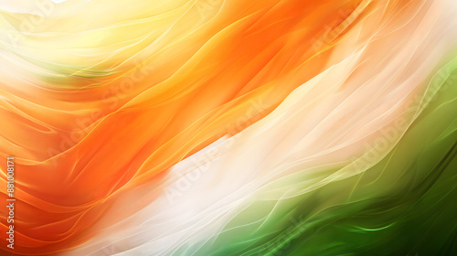 Artistic representation of the Indian flag with a vibrant watercolor effect in national colors