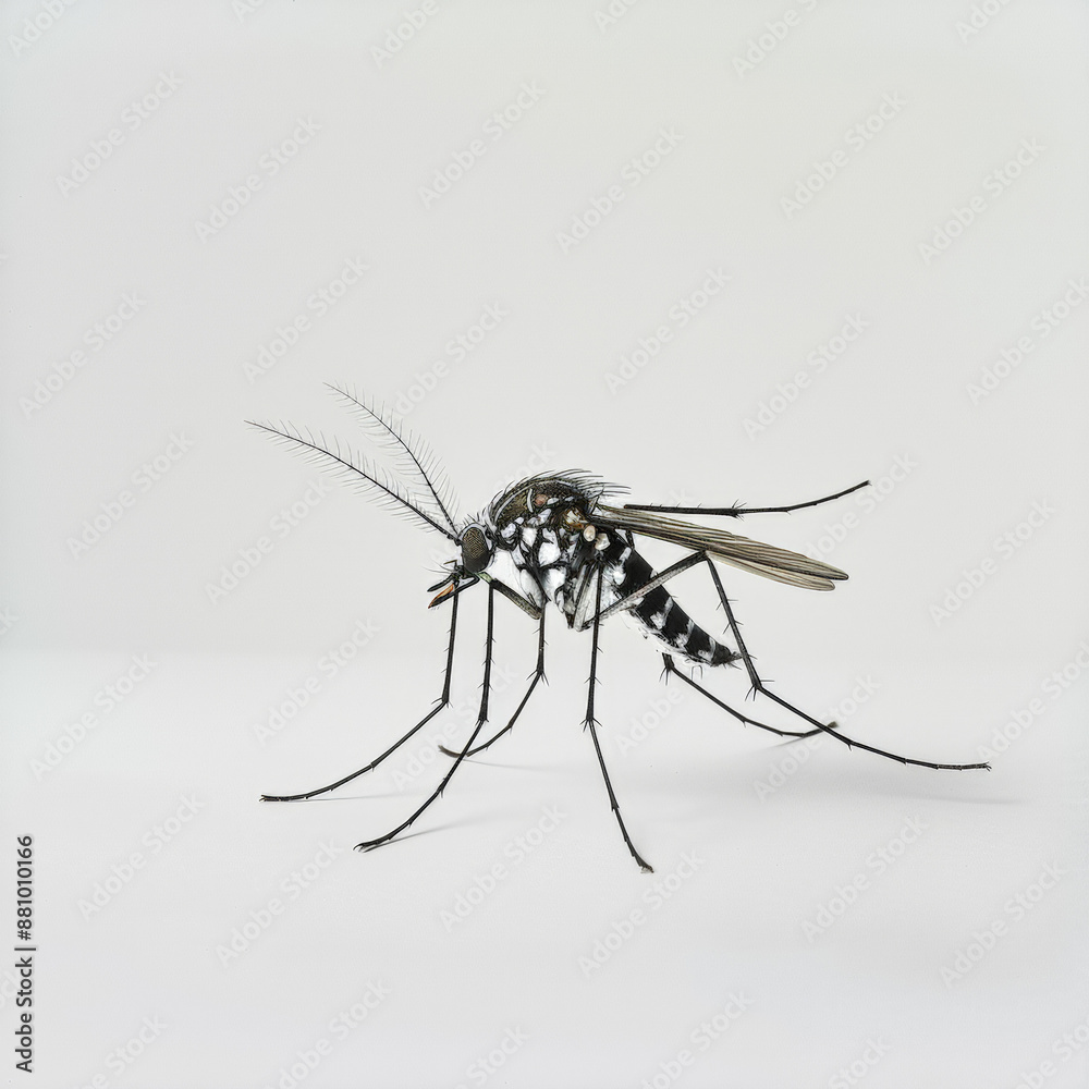 Mosquito on white background, Ultra high resolution Mosquito on white background, Ultra high resolution