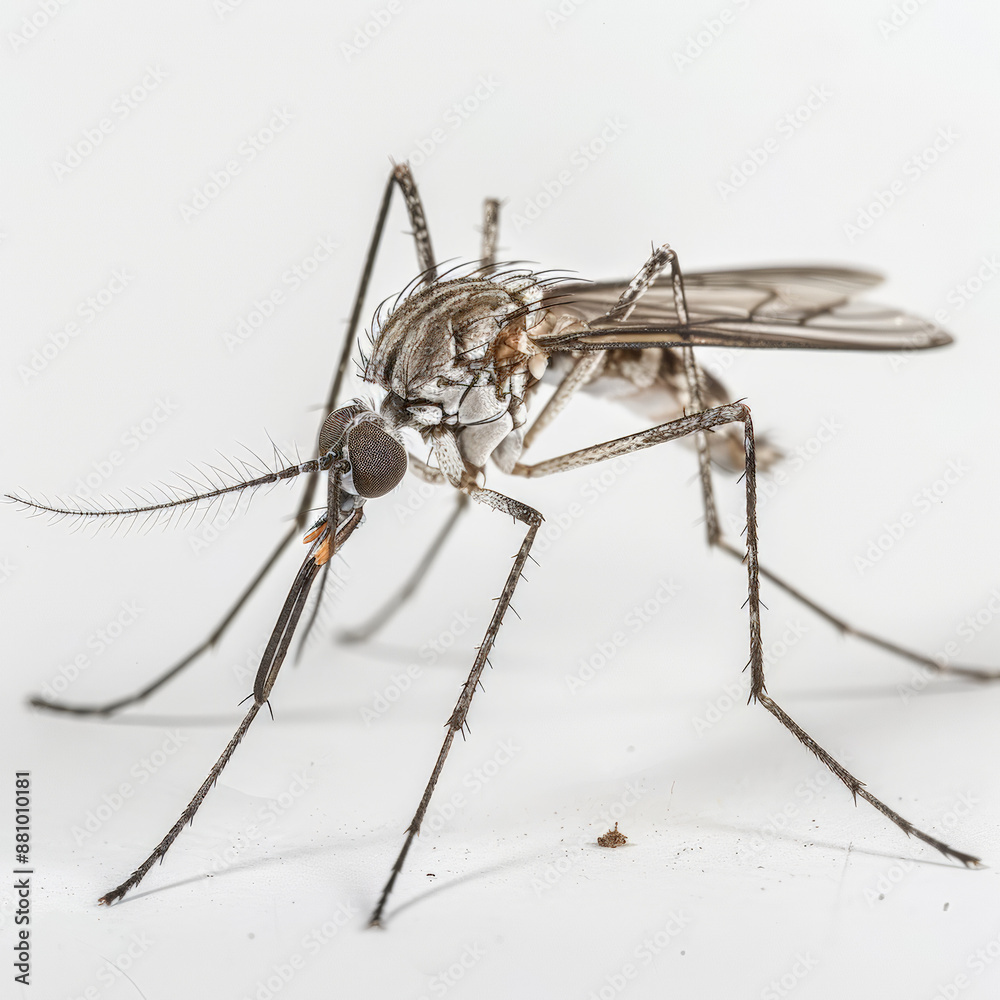 Mosquito on white background, Ultra high resolution Mosquito on white background, Ultra high resolution